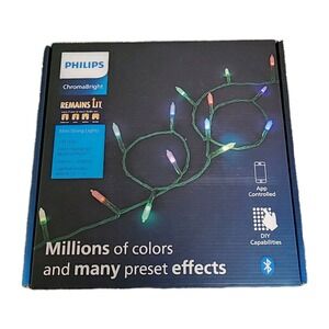 150ct Philips ChromaBright LED Color Mini String Lights AppControlled Indoor